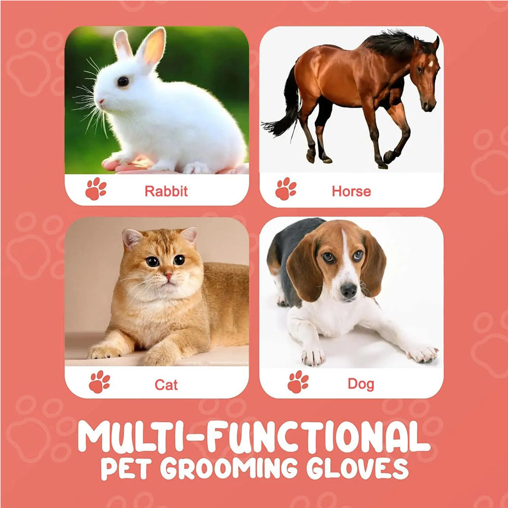 1 Pair Pet Grooming Cat Dog Rabbits Horse Gloves