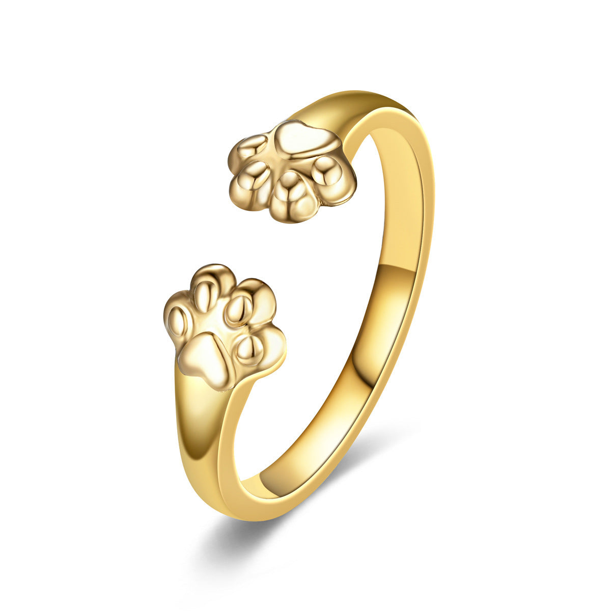 Custom Metal Paw Print Ring