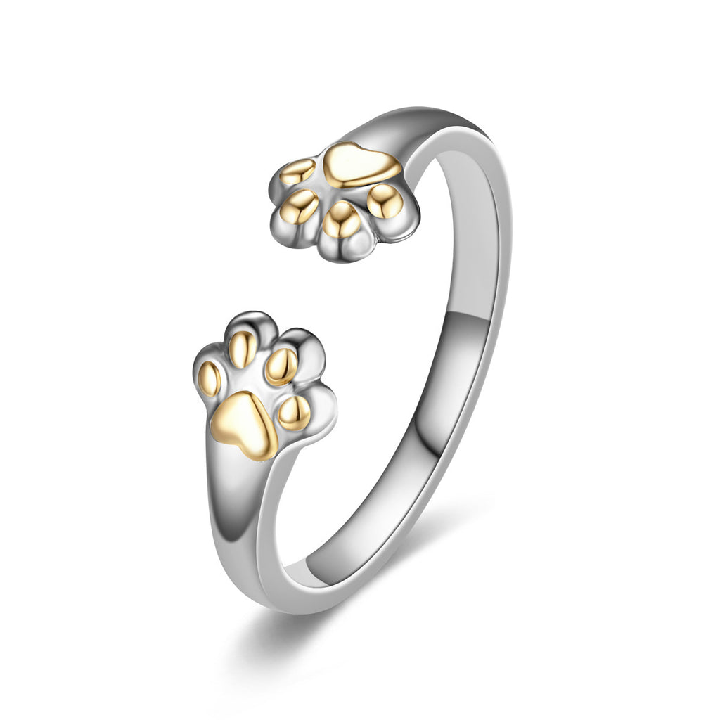 Custom Metal Paw Print Ring
